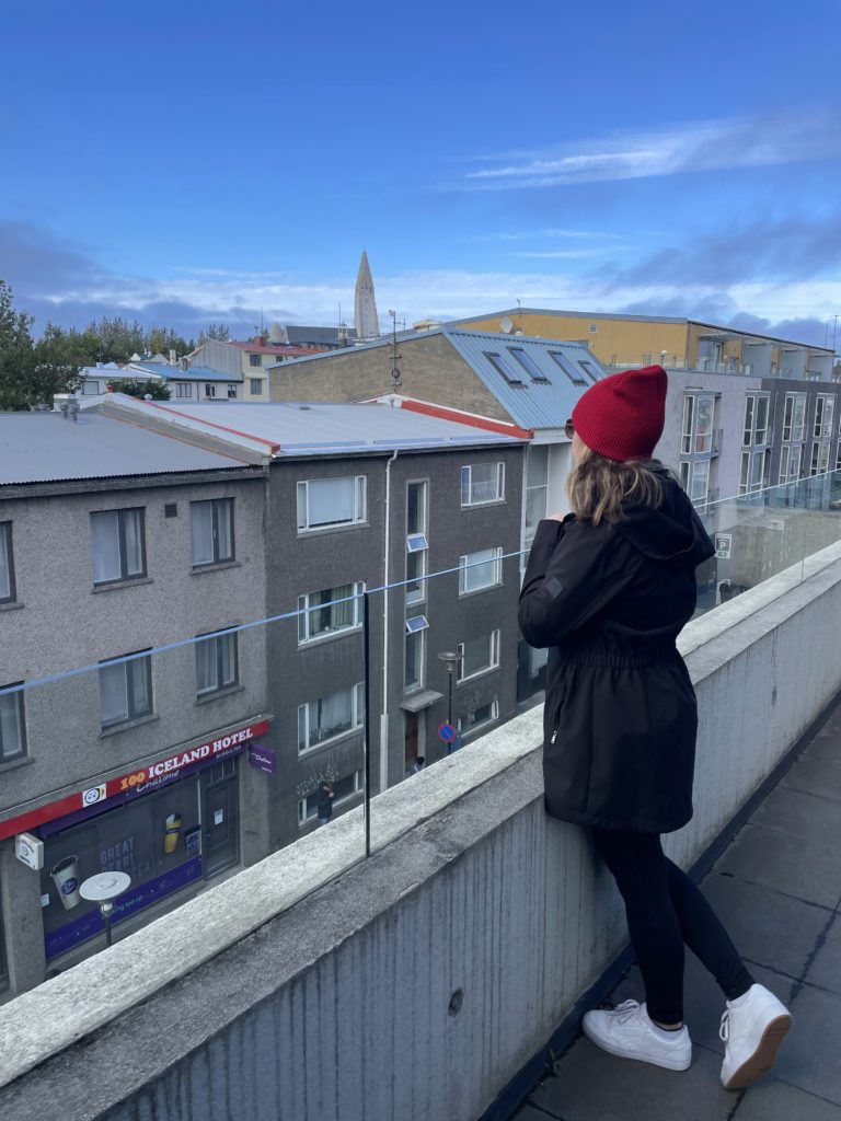 views from the rooftop at center hotels laugavegur reykjavik iceland