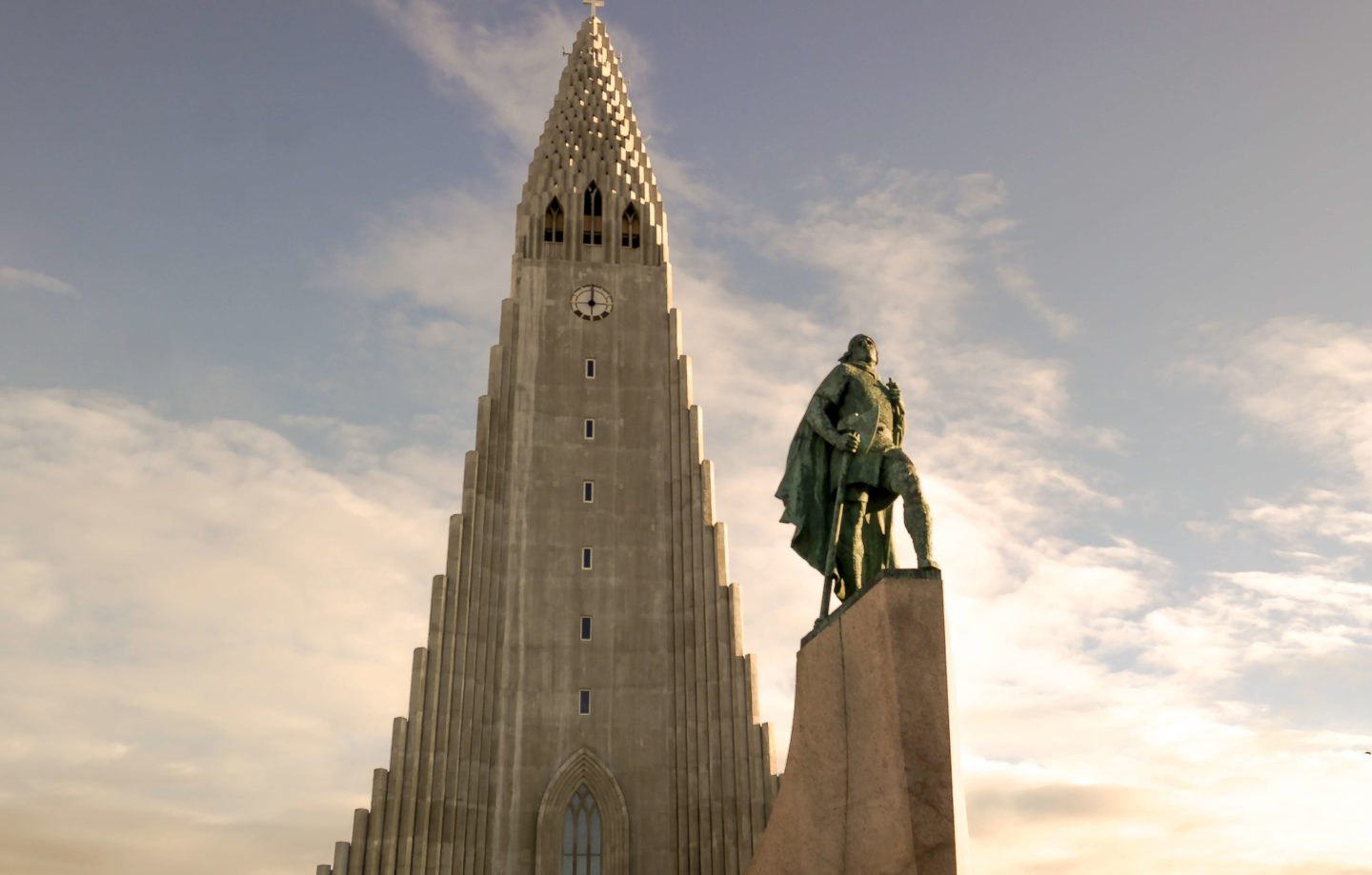 Views of the church in iceland