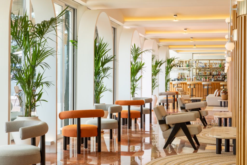 The interior bar area at Hotel Riomar Ibiza