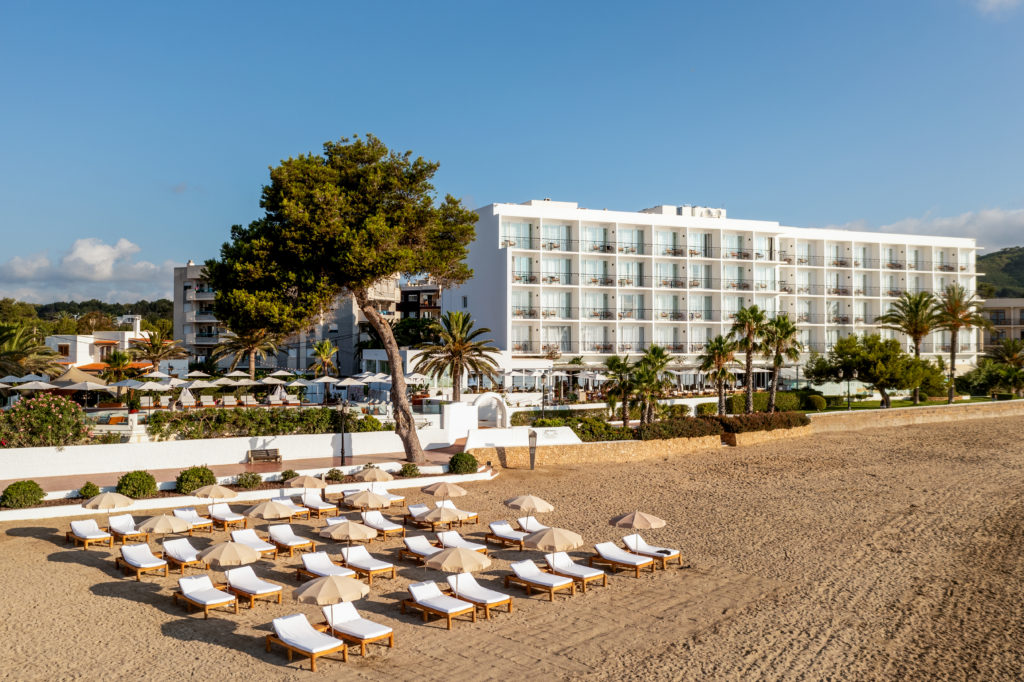 An exterior view of Hotel Riomar Ibiza, a Tribute Portfolio Hotel.